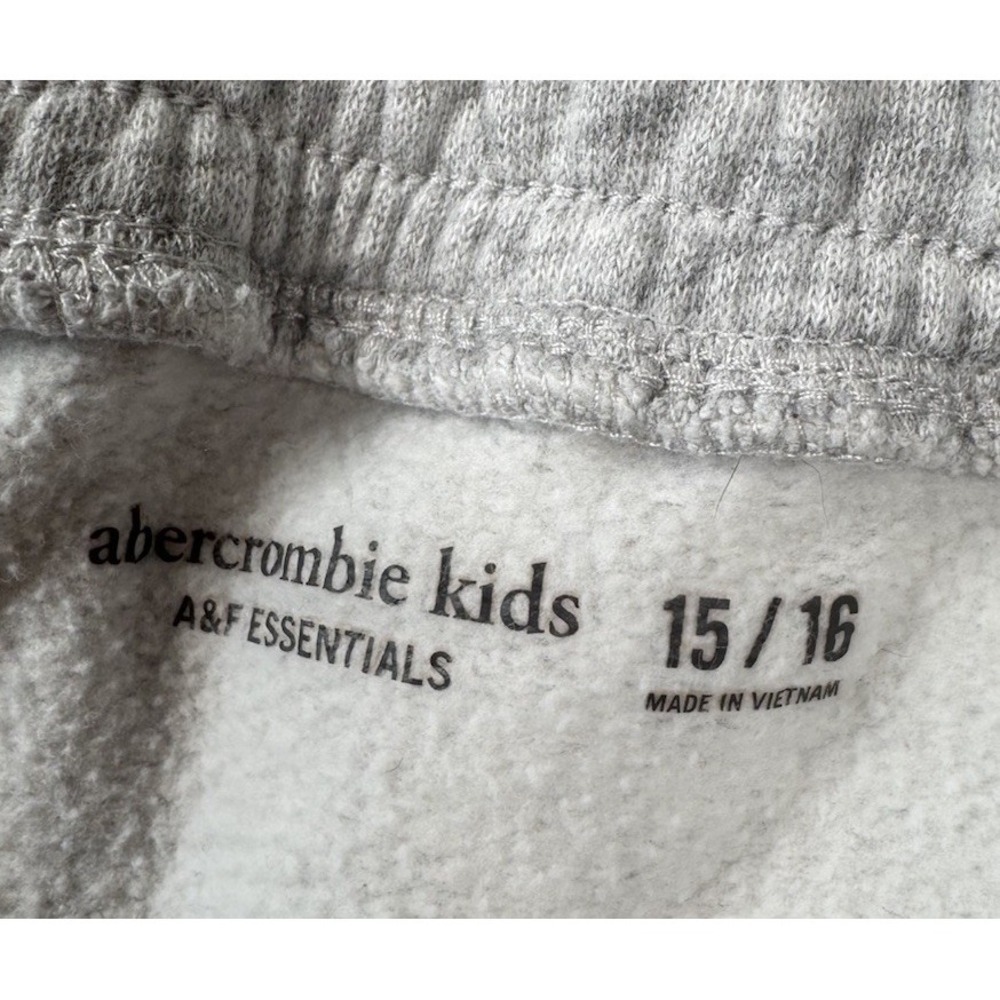 Abercrombie Kids A&F Essentials Gray Open Bottom Wide Leg Sweatpants Girls 15/16 - Picture 4 of 6